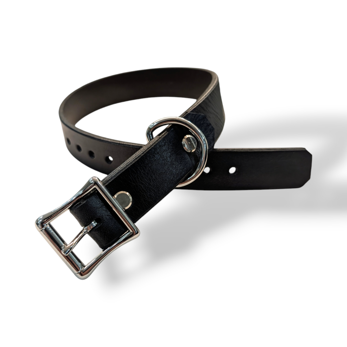 Dog Collar- Dark Brown with Brass