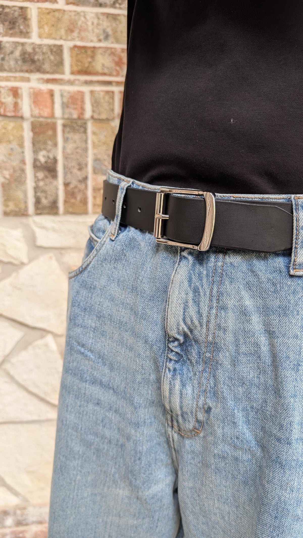 Dunham Roller Buckle belt - Black