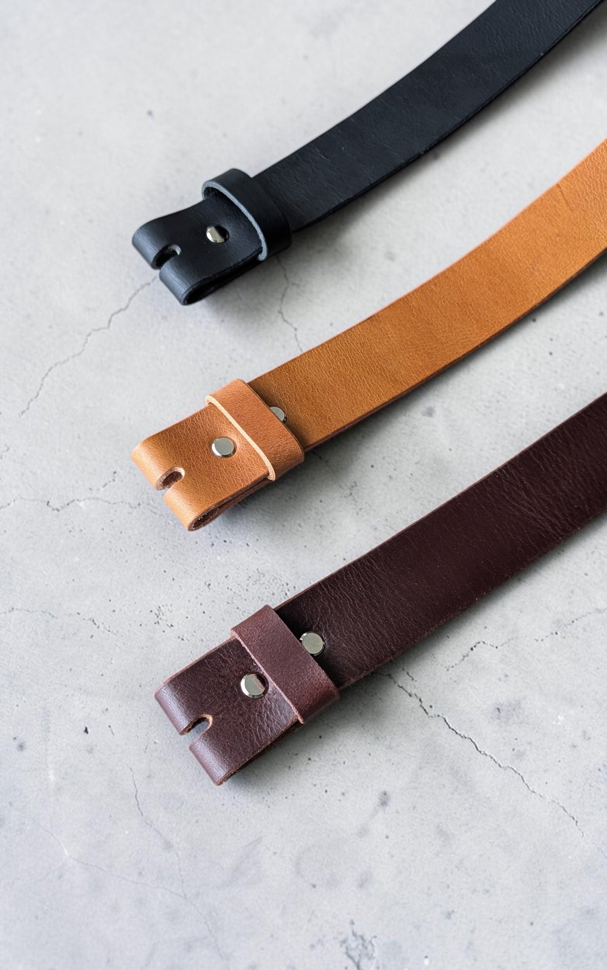 Replacement Full Grain Leather Strap 1.5” (38mm) - Black