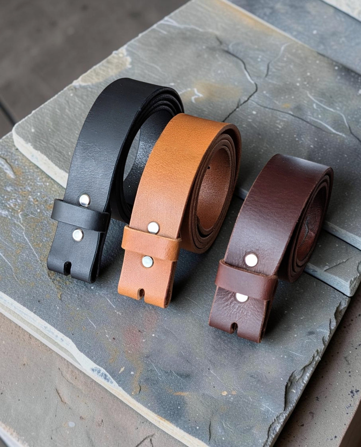 Replacement Full Grain Leather Strap 1.5” (38mm) - Black