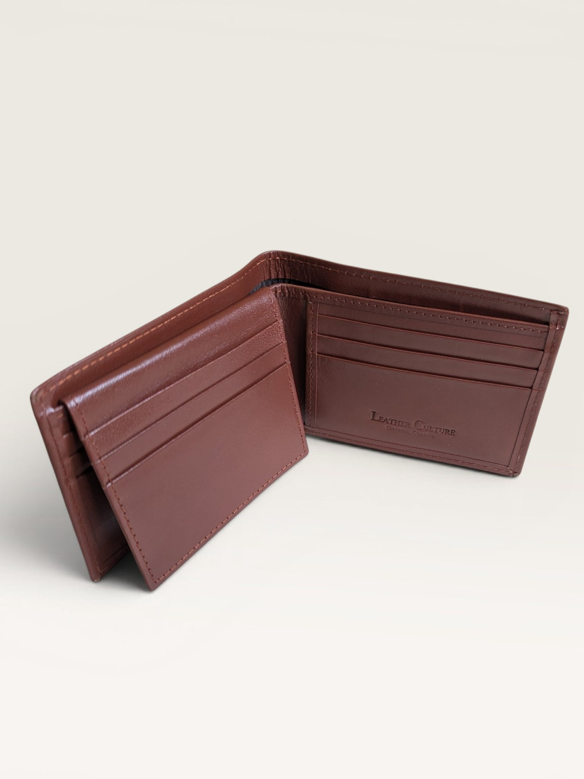 Bi- Fold Multi Card Slot Wallet - Brown