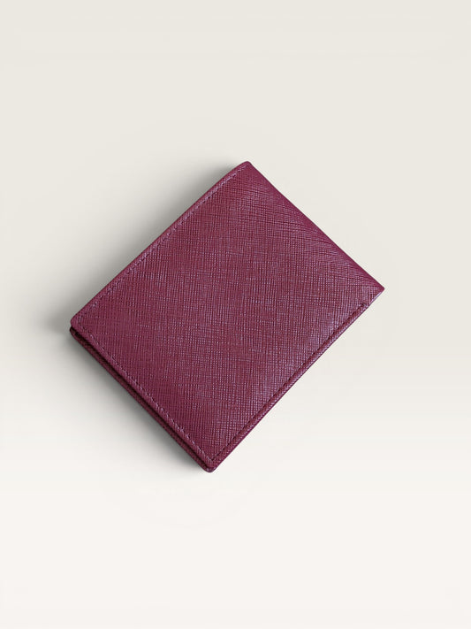 Saffiano Leather Wallet - Light Maroon