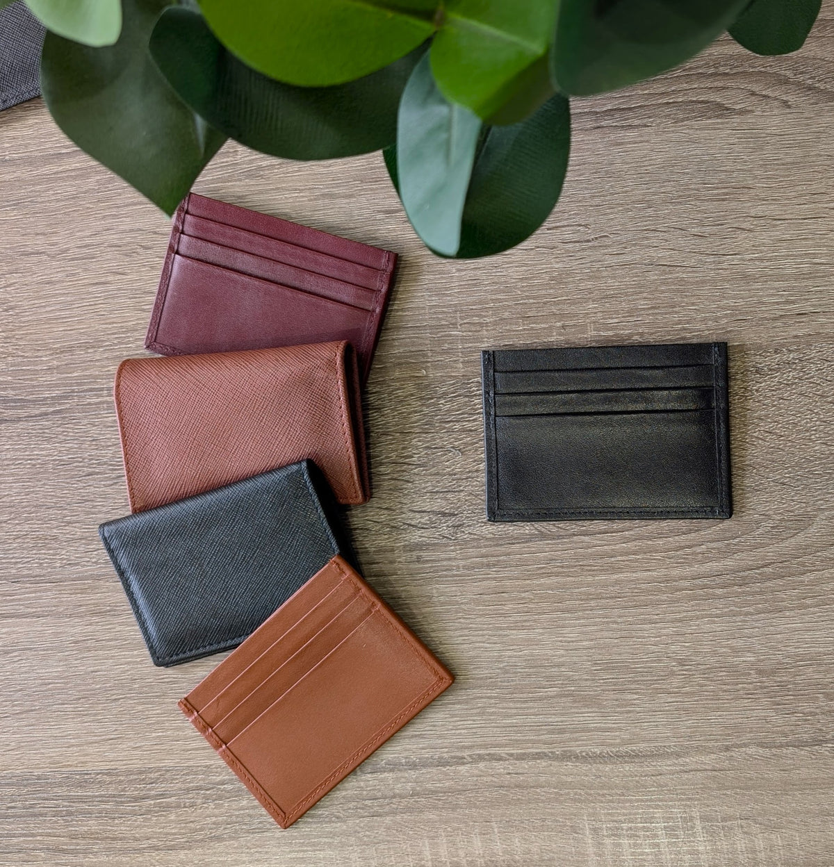 Leather Card Holder - Black
