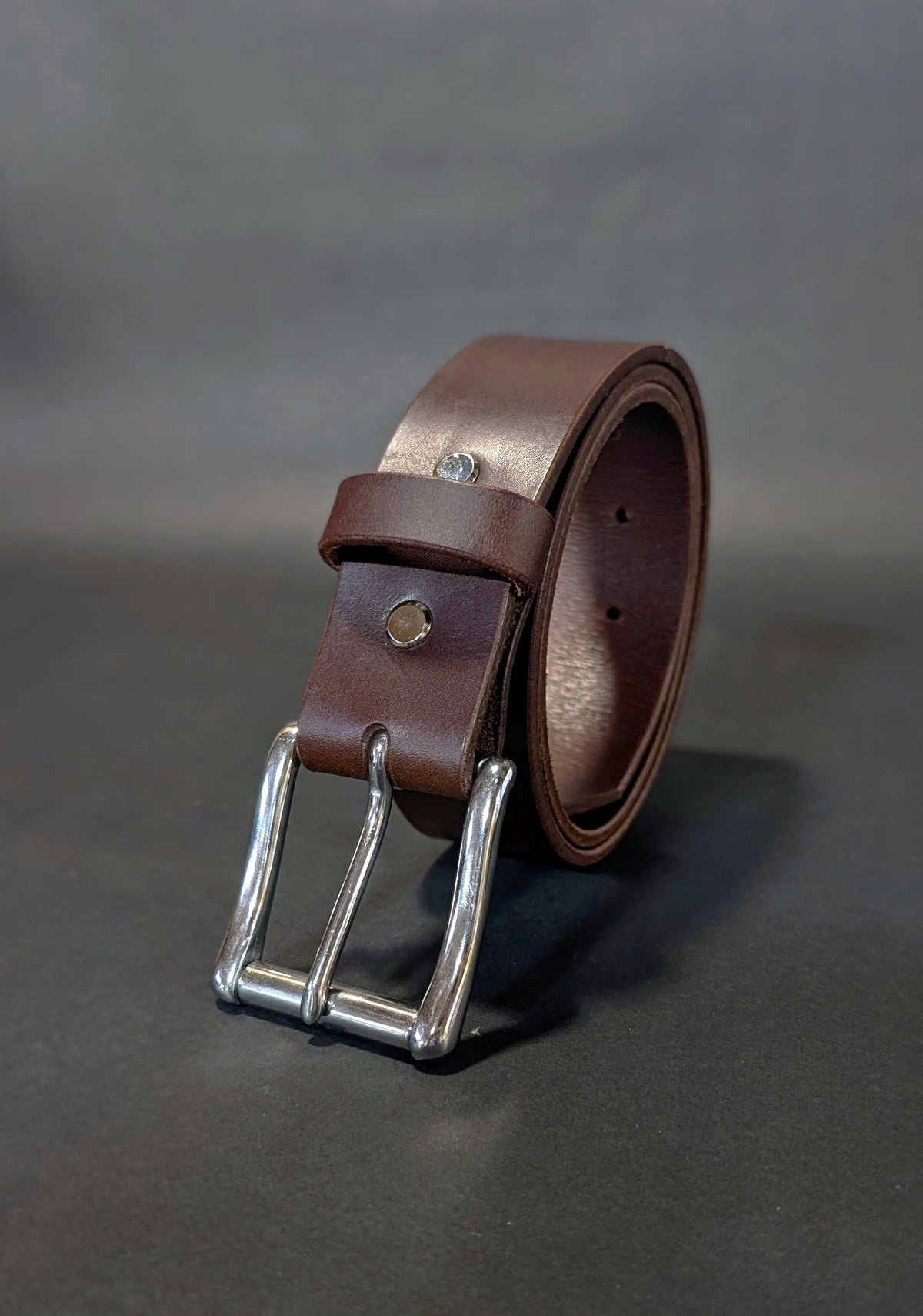 Stainless Steel Roller Buckle Belt - Black