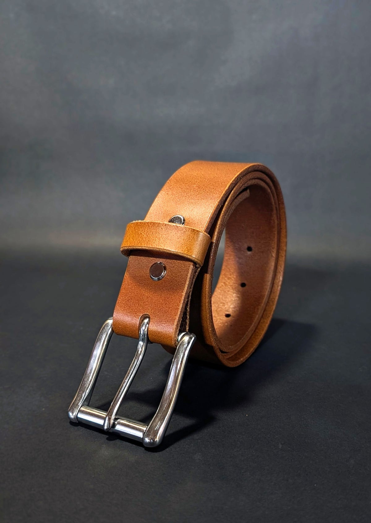 Stainless Steel Roller Buckle Belt - Black