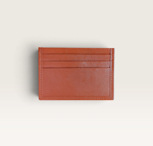 Leather Card Holder - Tan