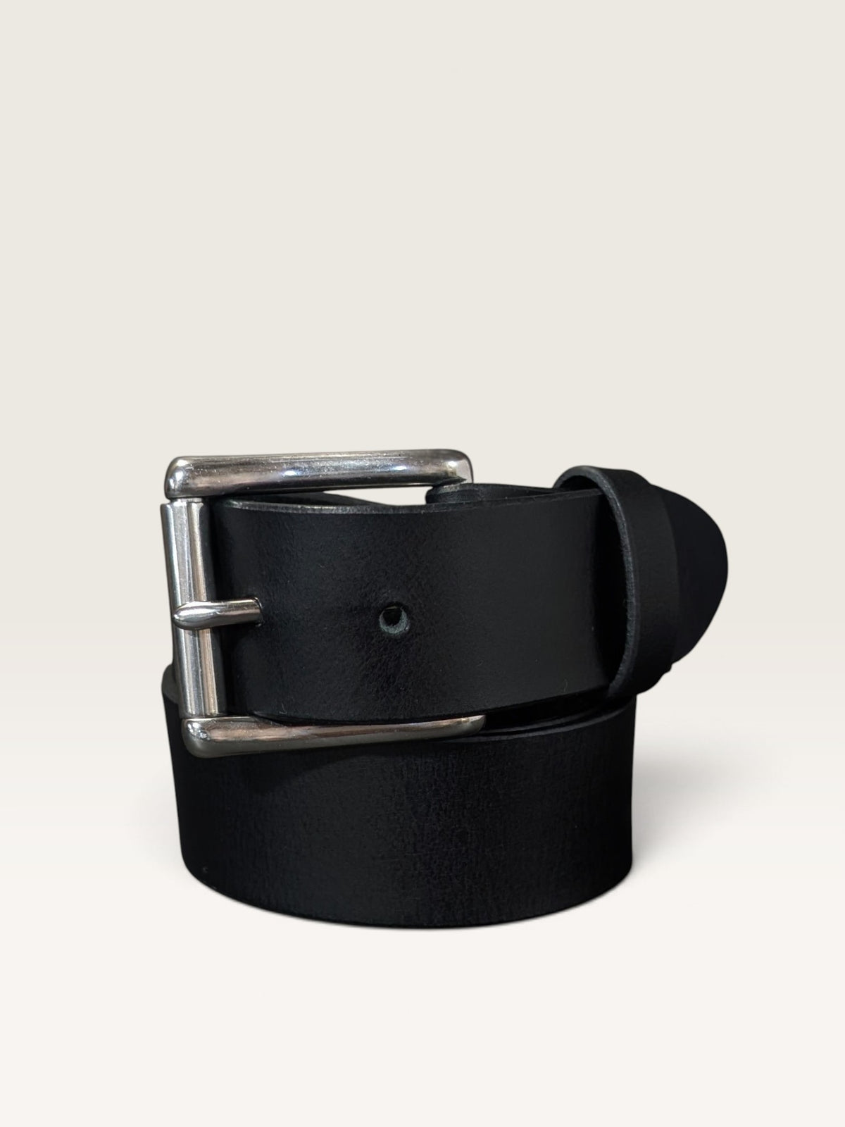 Stainless Steel Roller Buckle Belt - Black