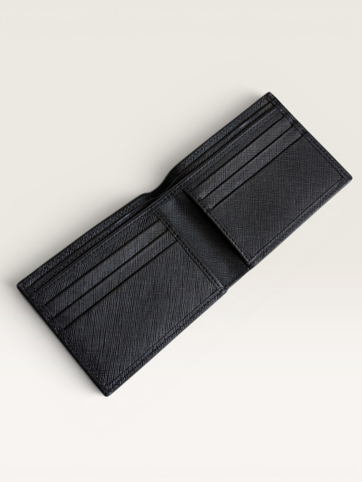 Saffiano Leather Wallet - Black