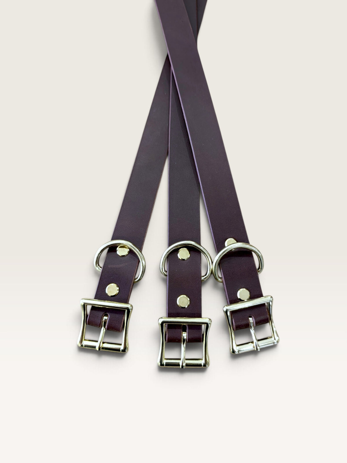 Dog Collar- Dark Brown with Brass