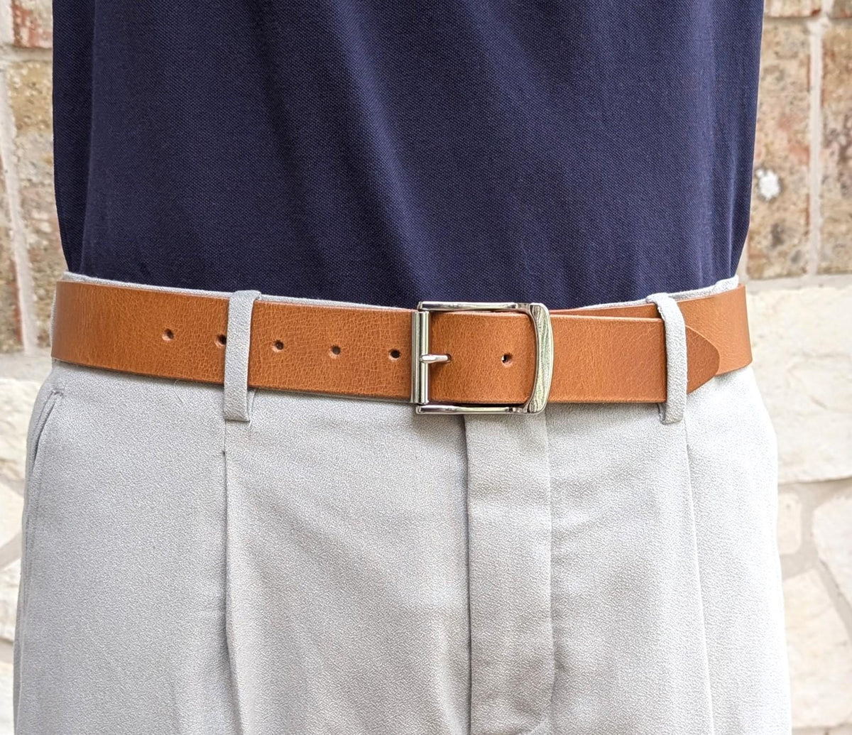 Dunham Roller Buckle Belt - Saddle Tan