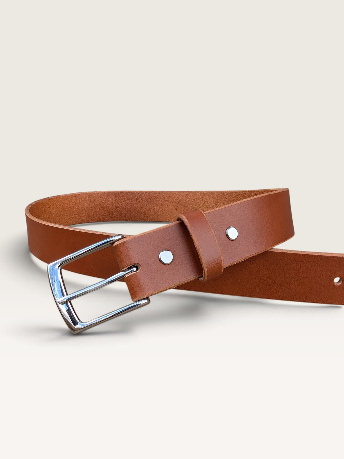 Dress Leather Belt - Nickle Plated Brass Buckle (1-1/2 inch)