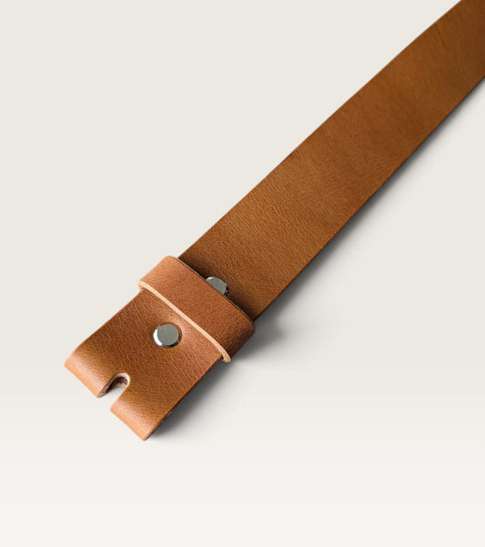 Replacement Full Grain Leather Strap 1.5"(38mm) Wide - Tan